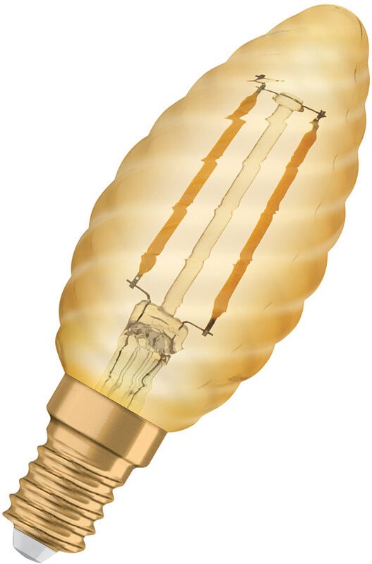 Ledvance - osram LED-Lampen, Vintage-Edition, 22 Watts Ersatz, E14, B-shape, 2400 Kelvin, Warm Comfort Light, Klares Gla...