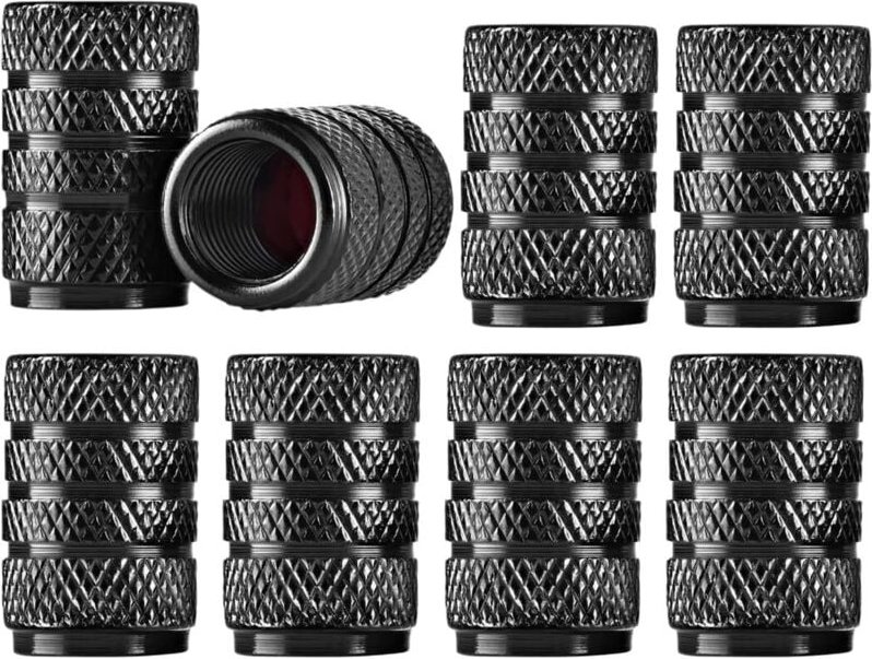 Reifenventilkappen, 8 Stück, Aluminium, korrosionsbeständig, universelle Ventilkappen für Autos, LKWs, Motorräder, SUVs ...