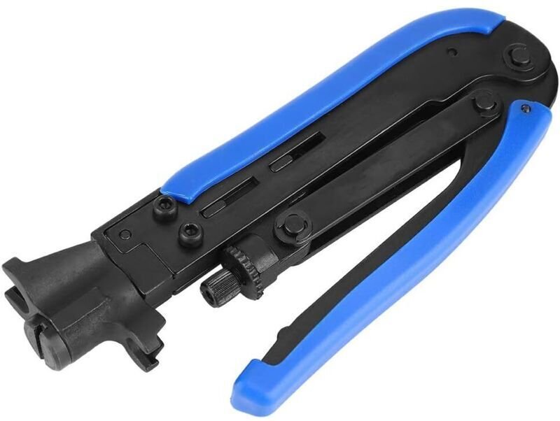 Universelles UCoaxial-Crimpwerkzeug, RG59/RG6-Crimpwerkzeug, Kompressionswerkzeug für Koaxial-Netzwerkkabel, für extrudi...