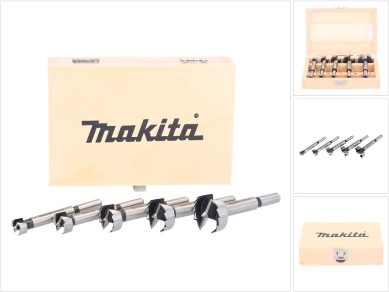 D-47363 Forstnerbohrer Set 15 - 35 mm 5 tlg. Rundschaft für Holz - Makita