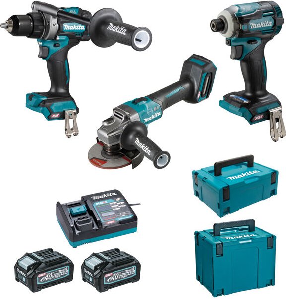Makita - Set aus 3 Maschinen 40 v max Li-Ion 4 Ah xgt (DF001G + GA005G + TD001G) DK0125G301