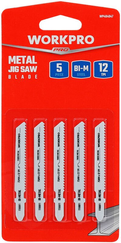 Set mit 5 Klingen für T118BF Stichsäge für Metall Workpro