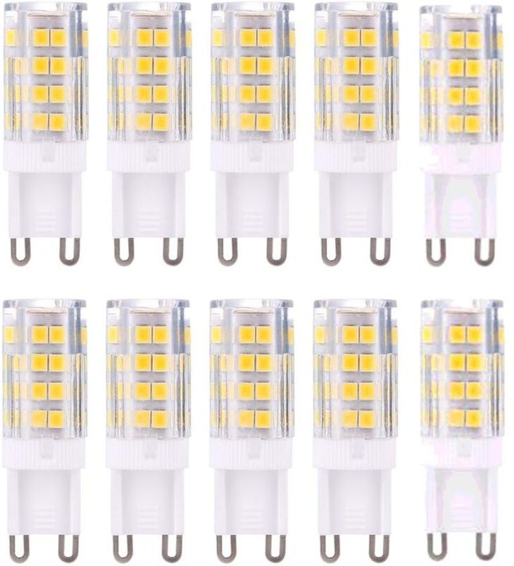 Beijiyi - G9-LED-Lampen, warmweiß 3000 k, 5 w. Licht entspricht 40 w 420 Lumen Halogenlampen nicht dimmbar, 10er Pack