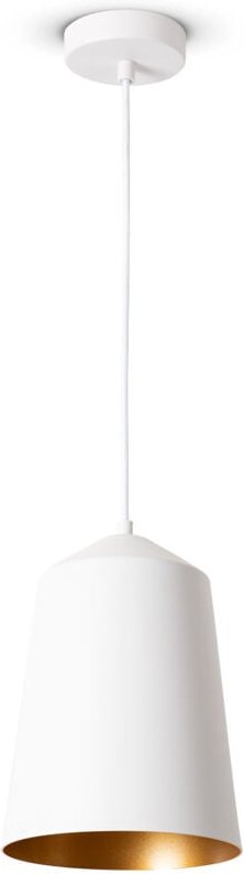 Paco Home - Pendelleuchte Wohnzimmer Hängelampe Esstisch Küche Lampenschirm Industrial Pendelleuchte - Weiß, Gold (Ø19.5...