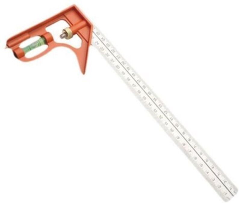 300 mm Kombinationswinkel Positionierlineal mit Wasserwaage Schreinerwerkzeug für 45°/90°/180° Winkelmessungen für Tisch...