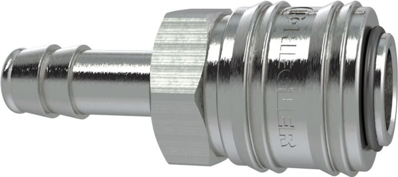 Riegler Schnellverschlusskupplung NW 7,2, Messing vernickelt, Tülle LW 13