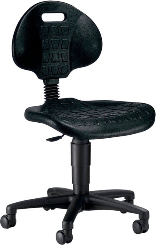 Arbeitsstuhl tec 20 Sitz PU-Schaum schwarz Sitzhöhe 420-550 mm mit Rollen