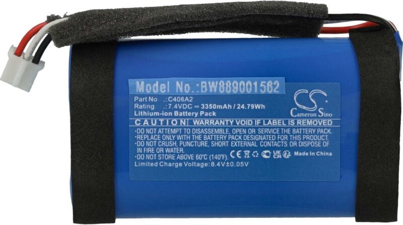 Vhbw - Akku kompatibel mit Marshall 1001908, 1005696, emberton Lautsprecher Boxen Speaker (3350 mAh, 7,4 v, Li-Ion)