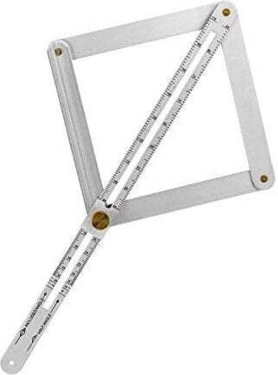 Ulisem Aluminiumlegierung Mehrwinkel-Messlineal Holzbearbeitungs-Winkelmesser Messwerkzeug für Heimwerker