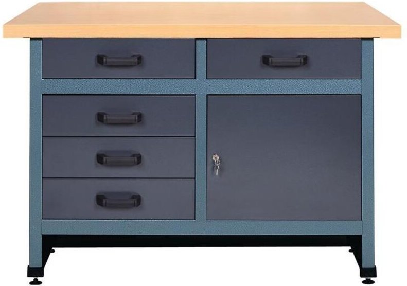 Werkbank B1200xT600xH840mm Anz.Schubl.5 - 19040