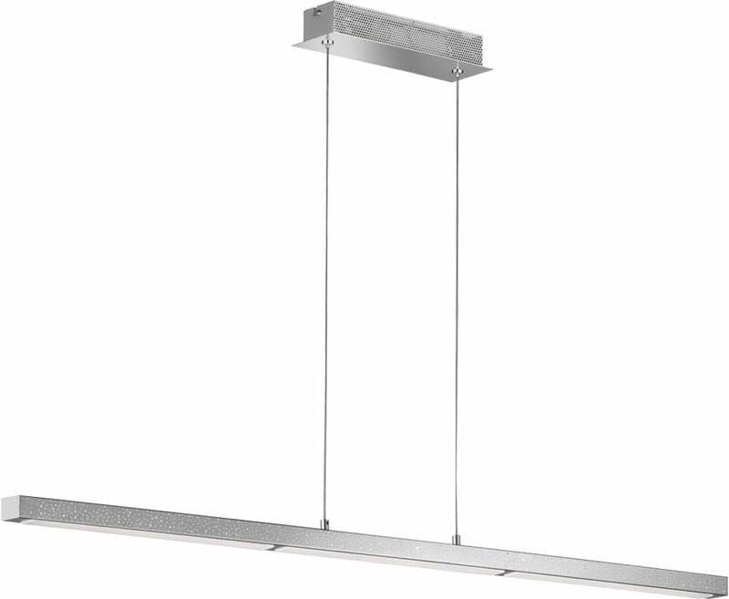 Wofi - Hängeleuchte Touch Dimmer Esszimmerleuchte hängend Modern led Hängelampe dimmbar, Metall chrom, 25W 1960Lm warmwe...