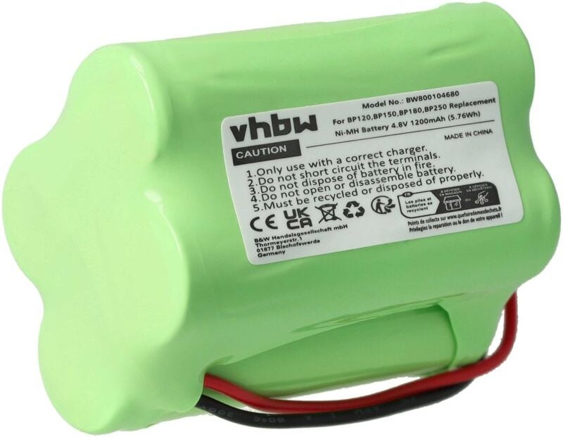 Vhbw - Akku kompatibel mit Albrecht AE105H, AE180H Funkgerät, Walkie Talkie (1200mAh, 4,8V, NiMH)