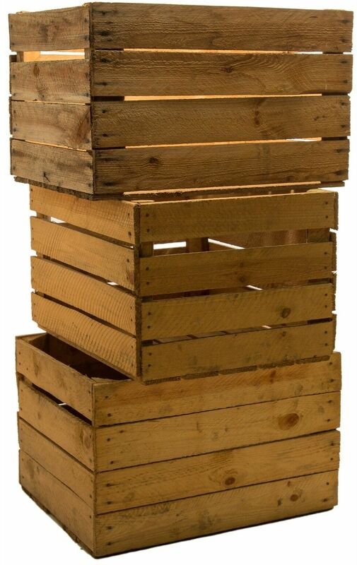 Kistenkolli Altes Land - 3 Stück Massive Apfelkisten Obstkisten holzkiste Obstkiste aus dem Alten Land