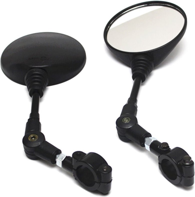 Zoternen - Paar Universal-Lenker aus Aluminiumlegierung, faltbar, für Motorrad- und Roller, runde Rückspiegelbasis, modi...