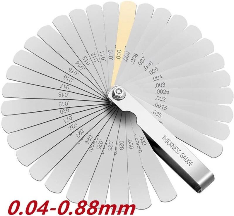 Csparkv - Präzisions-Fühlerlehren 32 metrische (imperiale) Markierungsblätter zum Messen der Abstandsbreite (Dicke) und ...