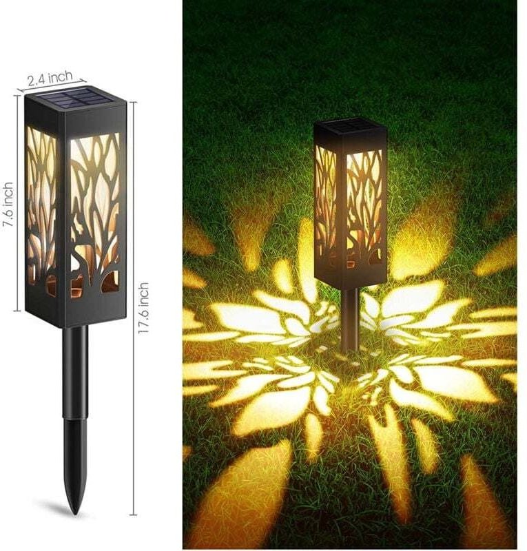 Hohle Solar-Gartenleuchte für den Außenbereich, dekorative Solar-Gartenleuchte, warmweißes Licht, geeignet für Terrasse,...