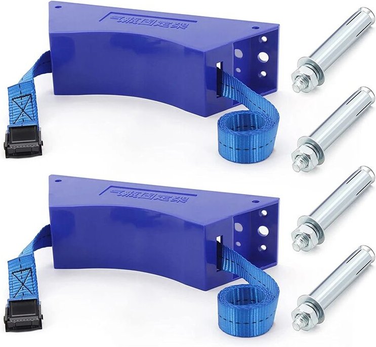 Tlily - 2 stücke Propangasflaschenhalter Zylinder Wandhalterung Gasflaschenhalterung Langlebige abs- mit Schrauben Blau