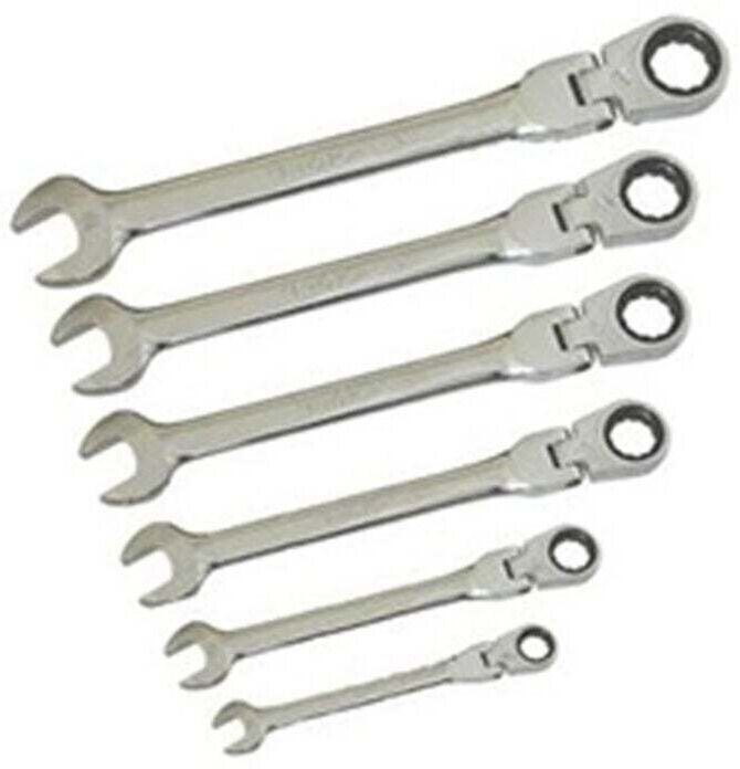 6-teiliger Ratschen-Maulschlüsselsatz aus Chrom-Vanadium-Stahl - Ymyny