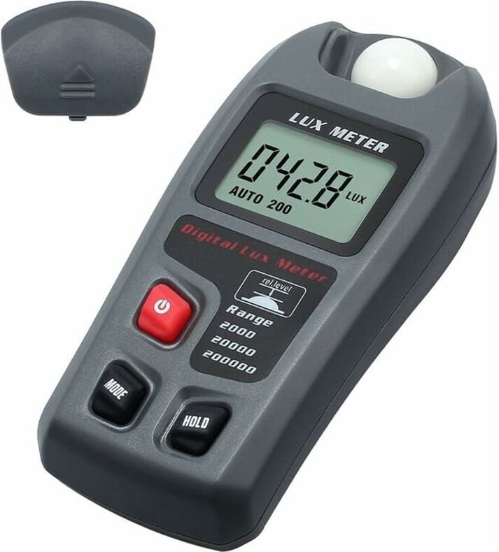 Tigrezy Digitales Lux-Messgerät, Lux-Messgerät, digitales Taschenfotometer, Beleuchtungsstärke, digitales LCD-Beleuchtun...