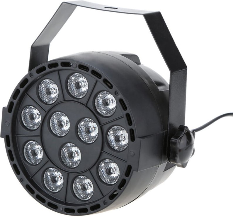 Lixada LED-Bühnenlicht, Par-Licht, 30 W, Rot, Blau, Grün und Weiß, 12 Perlen, Wechselstrom 90–240 V, europäischer Standa...