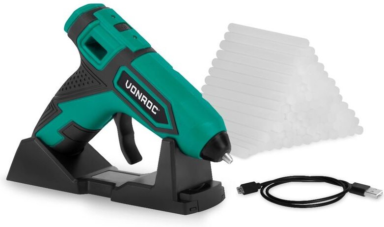 Kabellose Klebepistole 4V - 1.5Ah Inkl. 80 Klebestifte Ø7x100mm