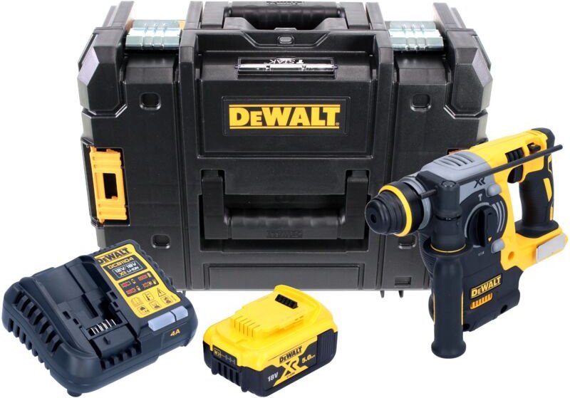 DeWalt DCH 273 P1 Akku Kombihammer 18V 2,1J SDS-Plus Brushless + 1x Akku 5,0Ah + Ladegerät + TSTAK