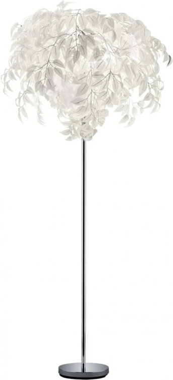 Stehlampe 3 Lichter Weiß Dekorative Blätter Leavy Trio Lighting