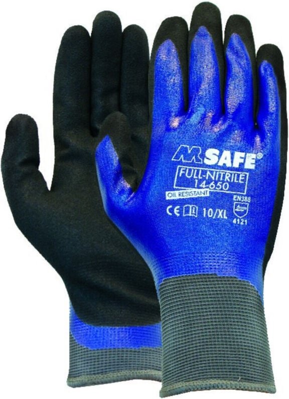 FP - Handschuh M-Safe 14-650,Nitril, Gr. 10, vollbeschichtet 12 Stk