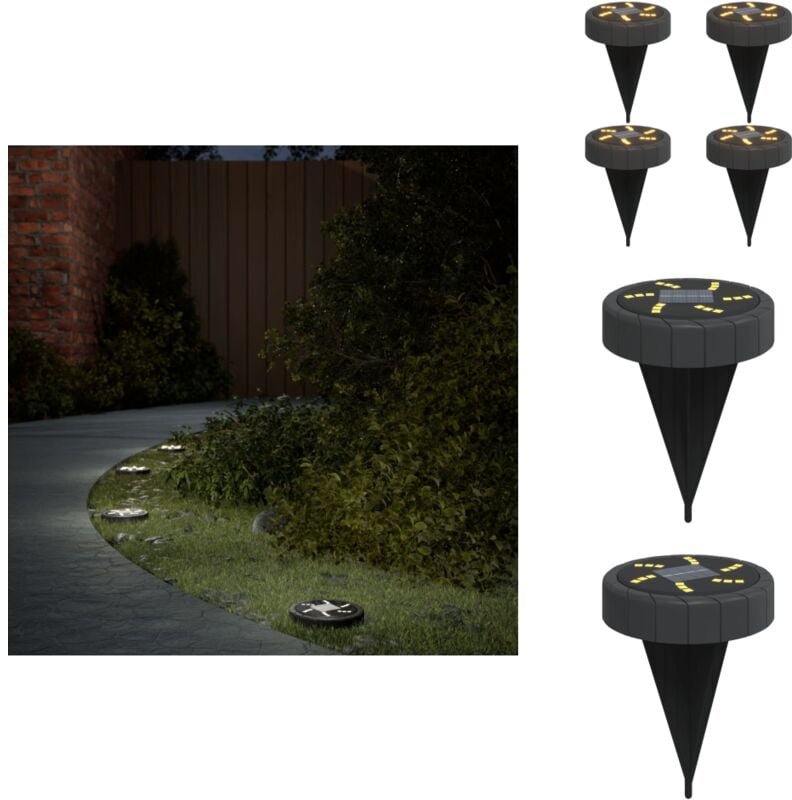 Thumbnail - Solar-Bodenleuchten mit Erdspieß 4 Stk. Warmweiß - Solarlaterne - Gartenbeleuchtung - Außenscheinwerfer - LED-Strahler -...