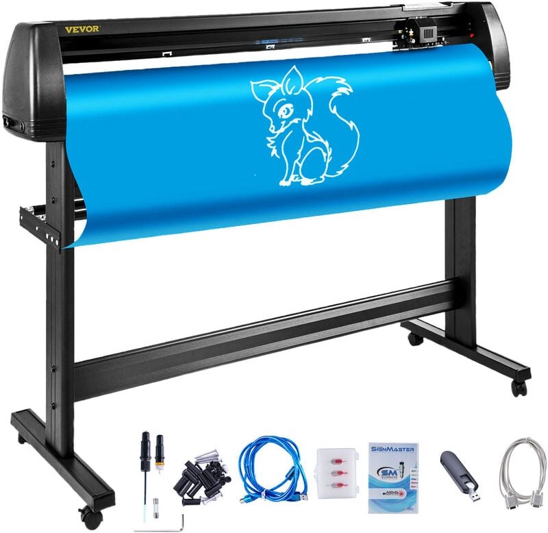 Vevor 53 Inch Vinyl Schneideplotter Vinyl Cutter Plotter 1350 mm Slogan Cutting Plotter Desktop Machine mit der Software