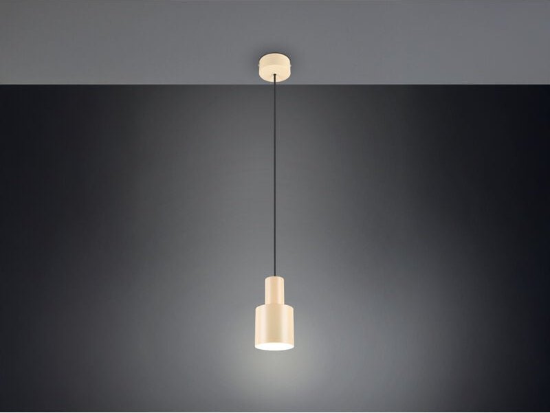 Thumbnail - Kleine led Pendelleuchte mit Metall Lampenschirm Beige, ø 12cm