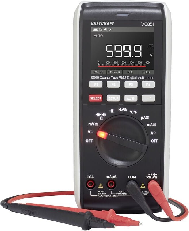 Voltcraft - VC851 Hand-Multimeter digital cat iii 1000 v, cat iv 600 v Anzeige (Counts): 6000
