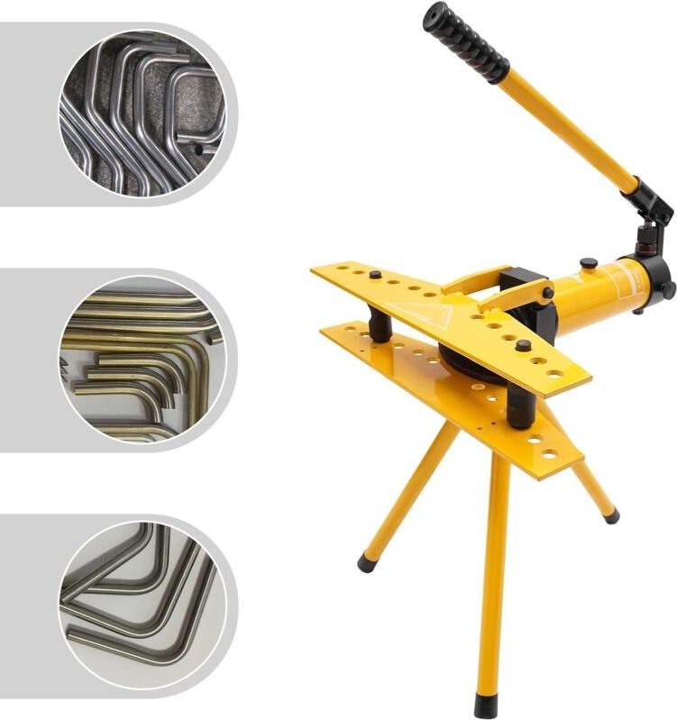 Manuelles Hydraulisches Rohrbiegegerät 10T Hydraulik Rohrbiegemaschine für Verzinkte Rohre, Eisenrohre und Stahlrohre, 9...