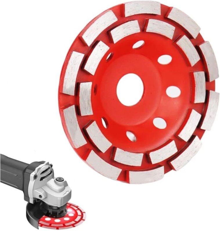 Packung mit 1 Diamantschleifscheibe 125 x 22,23 mm, zweireihig, extra schnelle Diamant-Schleifscheibe, Diamantscheibe fü...