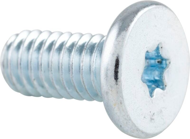 Zylinderschrauben mit niedrigem Kopf M10x25 Zylinderkopfschrauben TX30 - Stahl verzinkt-blau