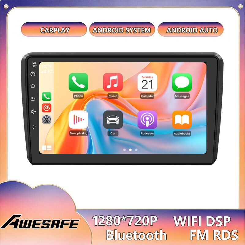 AWESAFE Autoradio Android 13 für Audi A3/S3/RS3 (2012–2020) 2GB+64GB 9" Touchscreen mit CarPlay Android Auto GPS WiFi