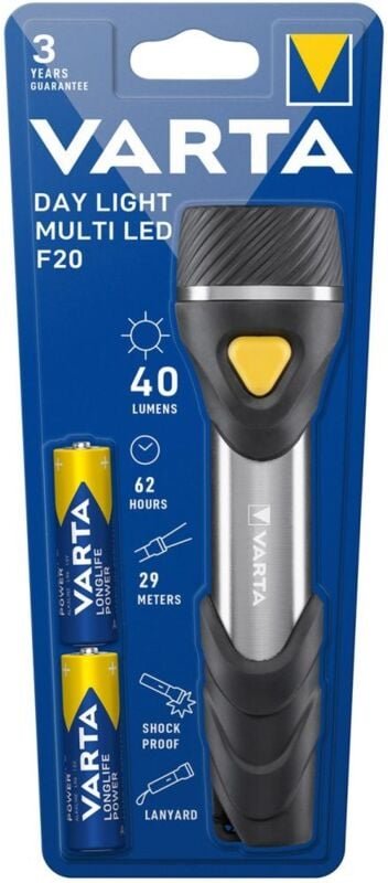 Varta - Day Light Multi led F20 led Taschenlampe batteriebetrieben 40 lm 62 h 134 g