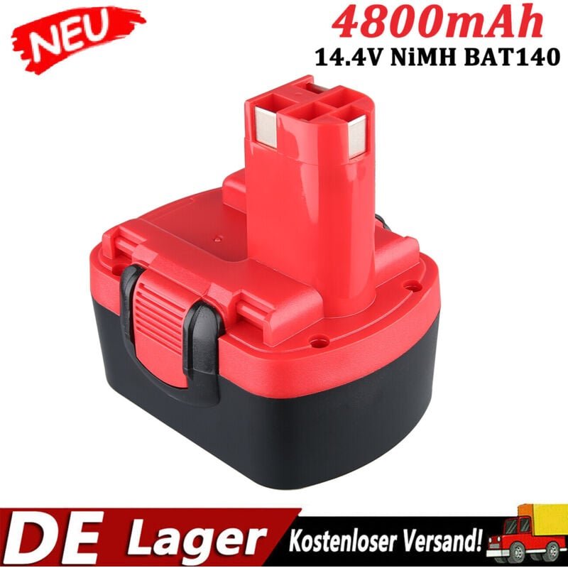 Pdstation - 14,4V 4800mAh Ni-MH Ersatzbatterie für Bosch 14,4V Batterien 2607335275 2607335276 2607335533 2607335534 260...