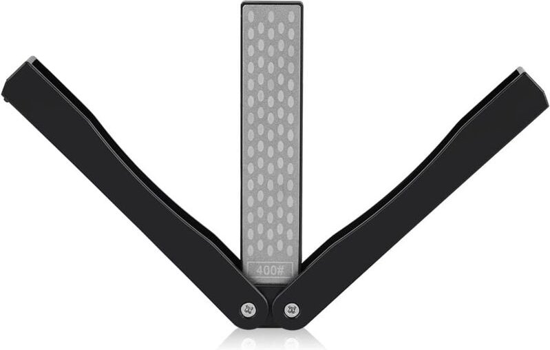 Alovez - Messerschärfer, faltbarer doppelseitiger Schärfer, Schleifstein, Scheren, Schleifsteine