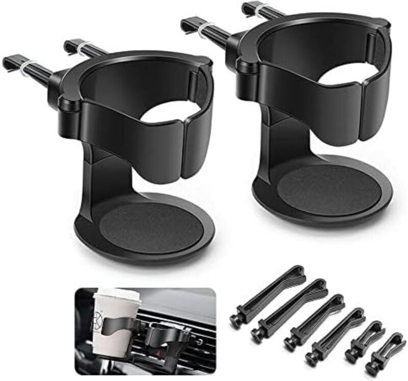 Getränkehalter fürs Auto, 2 Stück, verstellbarer Getränkehalter fürs Auto, für die Lüftung von Autos, LKWs, Wohnmobilen ...