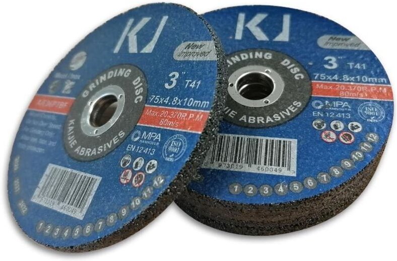 Fächerscheibe für Winkelschleifer – 5er-Packung, 75 mm Durchmesser, 4,8 mm Dicke, 10 mm Bohrung – zum Schleifen von Stah...