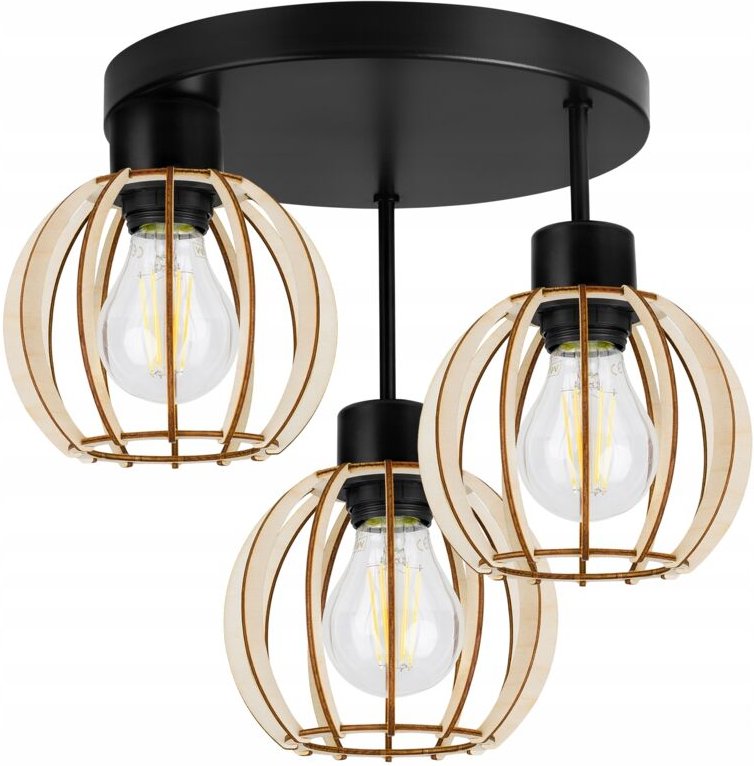 Moderne Led-Deckenhängelampe Aus Holz