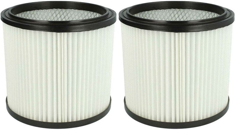 Thumbnail - vhbw 2x Faltenfilter kompatibel mit Aqua Vac Synchro 22, 30, 30/A, 40 AC, 40/A Staubsauger - Patronenfilter, Weiß