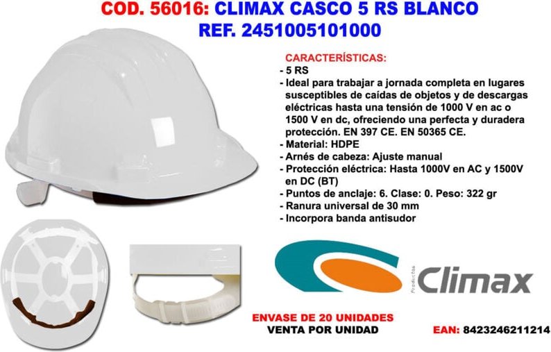 Helm 5 rs Weiß Ref. 2451005101000 - Climax