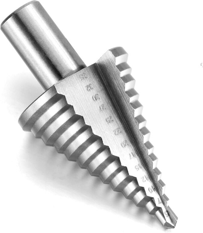 Stufenbohrer Doppelschlitz-Senker (5 mm – 35 mm) mit Titanbeschichtung, 13-Stufen-Metallbohrer – Bohrer und Senker für M...