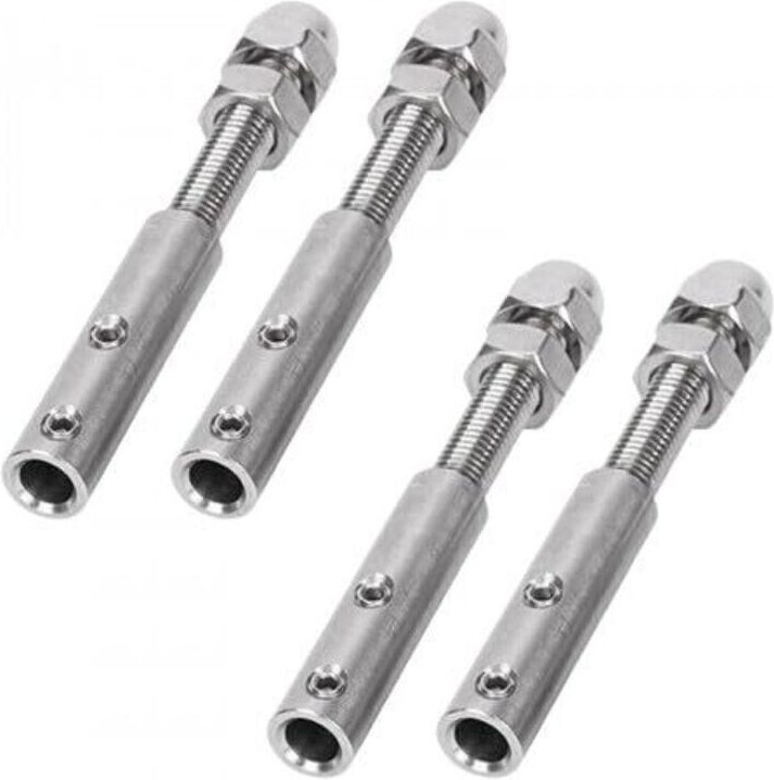 Kabelspanner aus Edelstahl, Metallschraubklemme für 4-mm-Edelstahlseile, Befestigungsschraube für Drahtseile aus Edelsta...