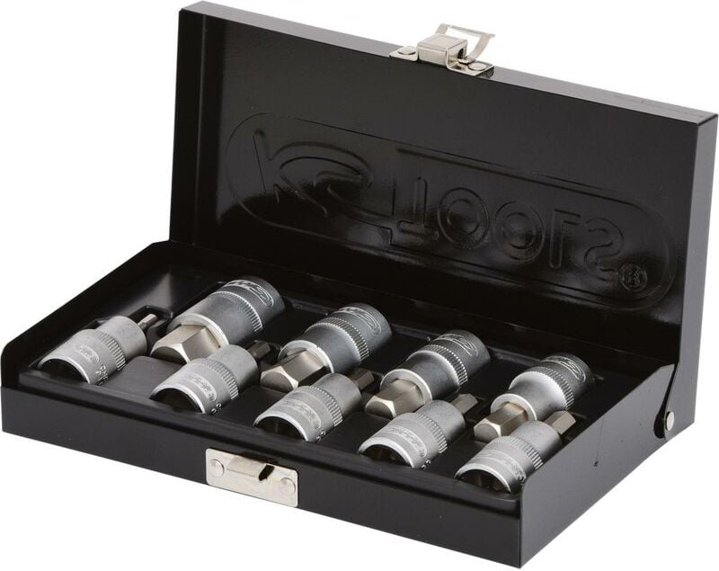 Ks Tools 1/2' Bit-Stecknuss-Satz Innensechskant, kurz, 9-teilig