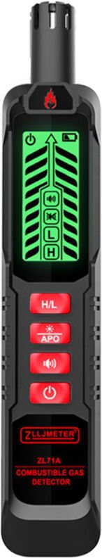 Tragbarer Lecksucher für brennbare Gase, Erdgaslecktester, tragbarer Gaskonzentrationsanalysator, Gastester mit akustisc...