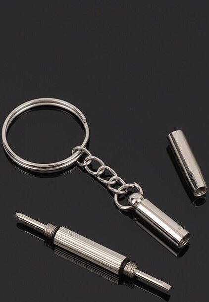 2-teiliger Brillenschraubendreher-Schlüsselanhänger, tragbarer Schraubendreherschlüssel, 3-in-1 Brillenschraubendreher-R...