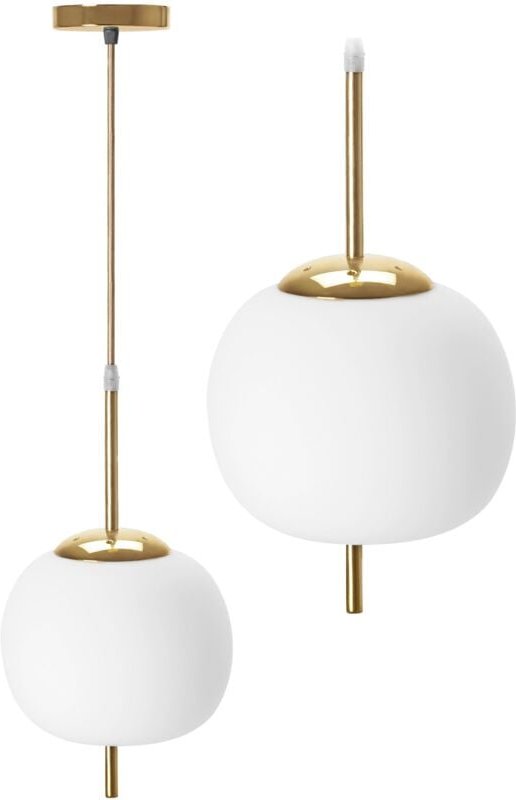 Toolight - deckenlampe glas kugel white gold APP669-1CP